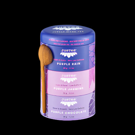 JusTea Trio: Purple Tea Trio: Purple Rain, Purple Jasmine, Purple Chocolate