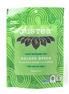 Organic Loose Leaf Teas - Justea Refill Pouch: Golden Green