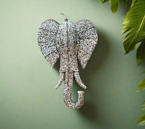 Beaded Hanging Elephant Decor