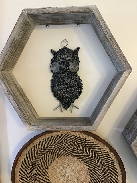 Beaded Hanging Owl Decor