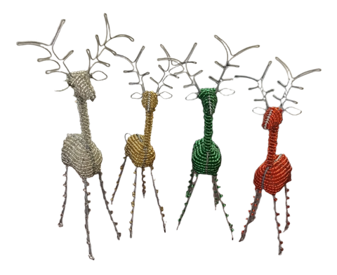 Medium Beaded Ornaments - Reindeer