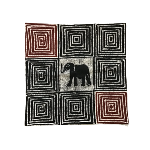 Square Elephant Pillow Cover