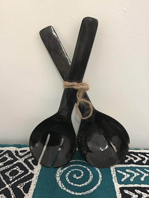 Cowhorn Salad Spoons