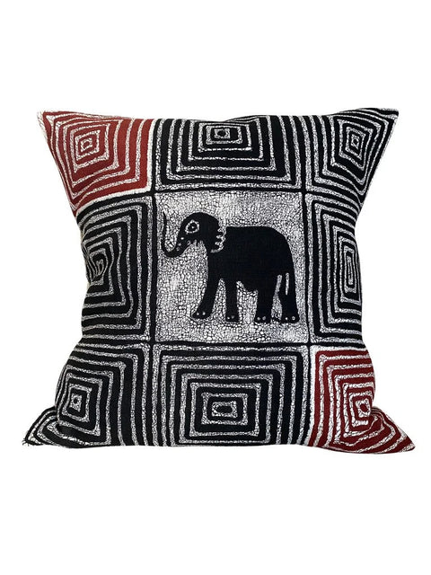 Square Elephant Pillow Cover