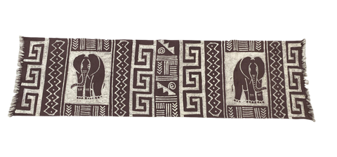 Textile Runner: Aztec Elephant Design